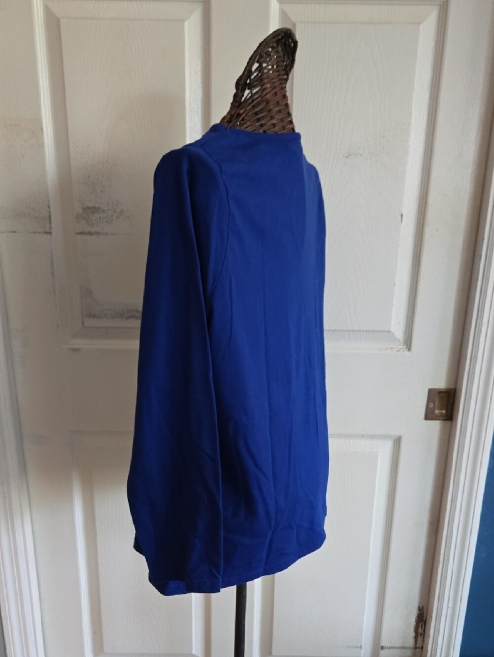 Kim Rogers Deep Blue Knit Snowman Top-XL - Picture 6 of 8
